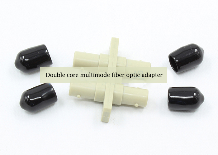 Double Core Multimode Plastic Fiber Optic Adapter Fiber Coupler ST Flange Plate